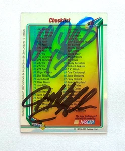 Dale Earnhardt & Jeff Gordon NASCAR 1995 Maxx Clear Chrome Autographed Signed - Picture 1 of 5