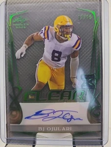 2023 Leaf Trinity Clear BJ Ojulari Green Rookie RC /15 Auto #CA-BJO Cardinals - Bild 1 von 2