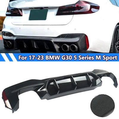 Carbon Color M5 Style Rear Diffuser For 17-23 BMW G30 5 Series w/M Sport Bumper Foto 1 de 4