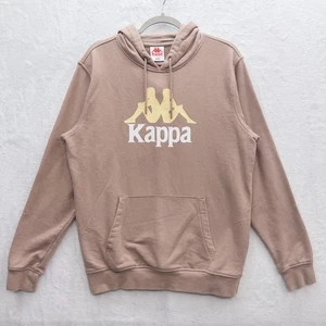 Sudadera con Capucha Kappa Marrón Claro Logo Pullover Para Hombre Talla Grande - Imagen 1 de 3
