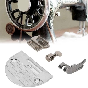 ·Kit de prensatelas de pie de diente de sierra abrazadera de placa de aguja de metal para costura doméstica M - Imagen 1 de 15