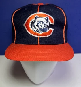Vintage Chicago Bears American Needle Team NFL Wool Snapback Hat Pinstripe READ - Picture 1 of 11