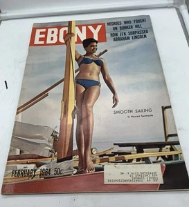 Vintage Februar 1964 Ebenholz Magazin Modell Janie Burdette Cover - Bild 1 von 11