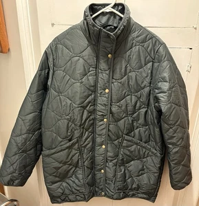 Giacca lunga trapuntata senza piume Quince taglia XL verde oliva fienile lavoro - Foto 1 di 10