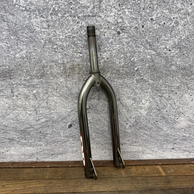 Vintage Diamondback BMX Fork 1 inch Threaded DBR 95 1990s Race 3/8 Smoke Chrome - Image 1 of 4