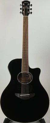 Yamaha APX600 Thin-line Cutaway 6-string A-E Guitar - Black - Underset Neck - Image 1 of 4