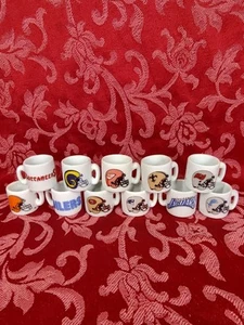 NFL Football Teams Mini 1.25" Ceramic Coffee Mugs Team Logo, 11 Count - Picture 1 of 12