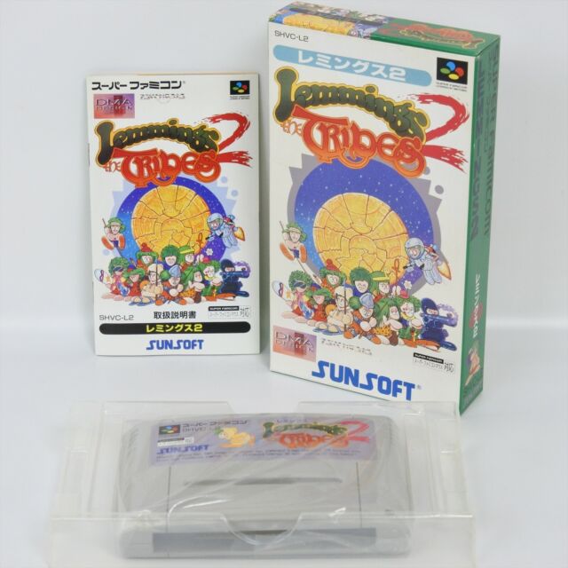 for Lemmings 2 The Tribes US cover 16bit retro game cartridge for