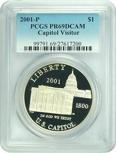 2001-P PCGS PR69DCAM Capitol Visitor Dollar New PCGS Label - Picture 1 of 1