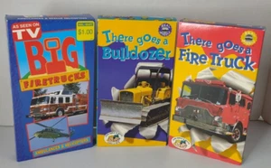 VHS Kids Videos There Goes A Fire Truck Bulldozer Kid Vision & Big Firetrucks - Picture 1 of 7