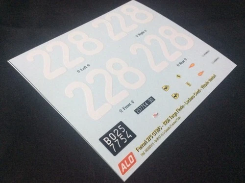 1966 TARGA FLORIO #228 FERRARI 275 GTB CONTI/VENTURI 1:18 DECALS - Photo 1/2