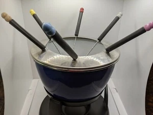 Cheese Fondue Set, Deep Blue - Picture 1 of 11
