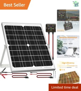 20W Solar Panel Kit with Efficient Charge Controller & All Components Included - Picture 1 of 10
