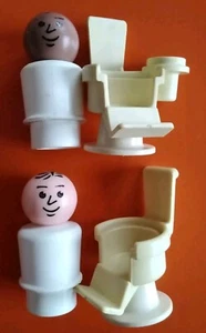 Vintage Retro 70er Fisher Price Little People Zahnarztstuhl Paar Original Posten - Bild 1 von 7