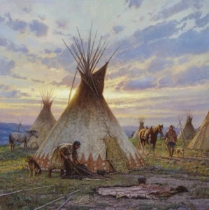 Between Earth and Sky Martin Grelle arte occidental indio nativo americano 30x30 👍 - Imagen 1 de 1