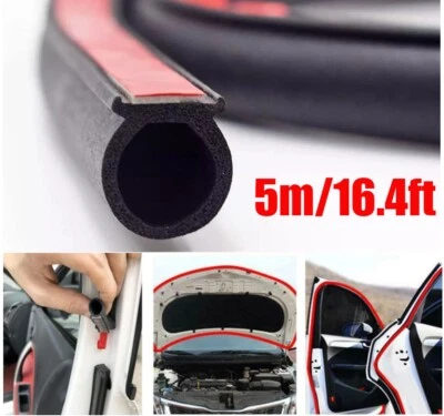 5m Universal D-Shape Car Door Seal Strip Moulding Trim Rubber Edge Weatherstrip - Image 1 of 4