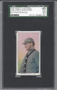 1909 T206 carta da baseball Jimmy Sheckard Chicago Cubs SGC 3,5 Sweet Caporal - Foto 1 di 2