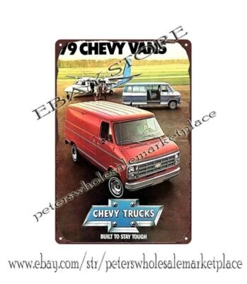 1979 auto car van truck garage workshop metal tin sign modern wall hangings - Image 1 of 4