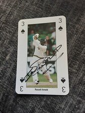 Russel Arnold (Sri Lanka) - Signed 1999 cricket World Cup trading card 
