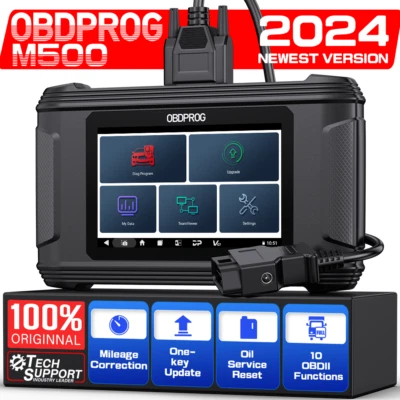 OBDPROG M500 Car Odometer Mileage Correction Adjustment Oil Reset OBD2 Scanner - Image 1 of 4