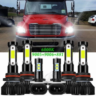 For Freightliner M2 106 2011-17 - Front LED Headlight Hi/Lo+Fog Light Bulbs Kit - Image 1 of 4