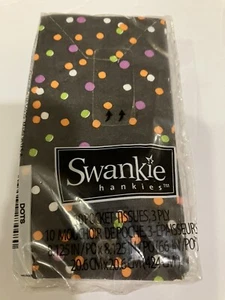 Swankie Taschentuch Taschentuchpackung schwarz mit bunten Punkten (10-3-lagige Taschentücher) - Bild 1 von 3