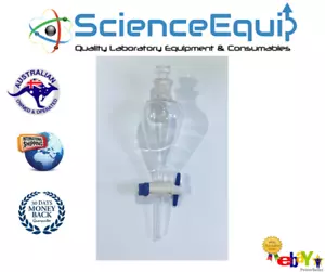 Separatory Separating Funnel SEP PTFE Stopcock Distillation Separation - 1000ml - Picture 1 of 5