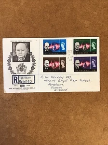 Churchill First Day cover 1966 St Helena stamps Attractive set of 4 - Picture 1 of 1