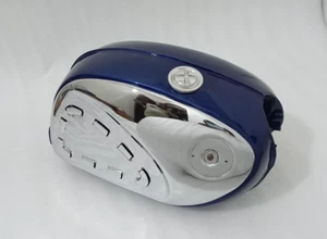 Honda CB77 305 SUPERHAWK 61-68 STEEL BLUE FUEL TANK +CHROME SIDE PALTES |Fit For - Picture 1 of 21