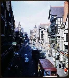 Eastgate Street Chester Cheshire, England - 1961 Stereo Realist Slide #1060 - Bild 1 von 3