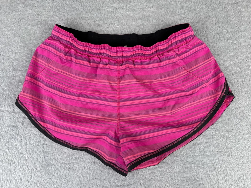 Pantalones Cortos Lululemon Mujer 6 Rosa Correr Roll Down Cortos Tela Extreme 3" Gimnasio W7647S Foto 1 de 4