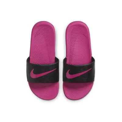 Nike Kawa Slide (GS) Negro Rosa DD8519-001 Juvenil NUEVO Foto 1 de 4