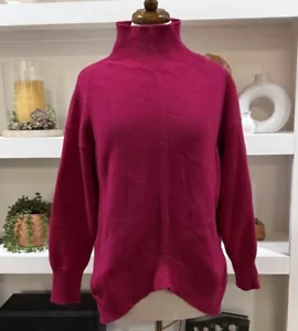 Maeve Mock Neck Sweater Women's Small Red Oversized High Quality - Picture 1 of 6