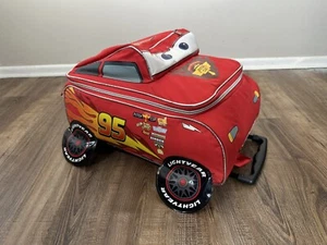 Disney Pixar Lightning McQueen Cars Kids 3D Rolling Suitcase / Overnight Bag - Picture 1 of 18