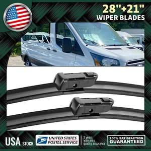 Fit For Ford Transit-250 15-21 Windshield Front Wiper Blades 28"/21" All Season - Picture 1 of 12