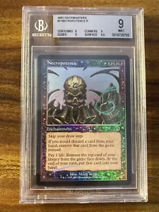 MTG✨NECROPOTENCE FOIL✨Deckmasters BGS Quad 9’s+ MINT RARE 2001 Tedin Art POP 2 ! - Picture 1 of 8