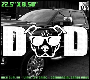 Pitbull DAD Vinyl Decal Sticker I Love Pitbulls Car Truck Van Window Save Adopt - Picture 1 of 4