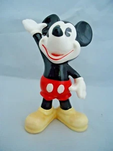 Walt Disney Productions Ceramic MICKEY MOUSE WAVING Figurine - 4" TALL,1970'S - Picture 1 of 6