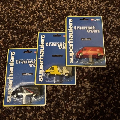 Corgi Superhaulers - Transit Van x 3 1:64 - Image 1 of 4