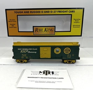 MTH RailKing 30-74902 West Virginia State Police Green Boxcar New O O-27 RARE - Picture 1 of 14