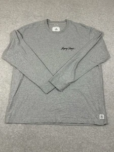 Reigning Champ Shirt Mens Grey Long Sleeve Cotton Crewneck Sz 2XL Logo - Picture 1 of 7