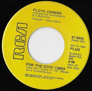 For The Good Times / Everything Is Beautiful / Floyd Cramer (Promo) EX - Picture 1 of 2