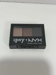 NEW ipsy x NYX 3 Color Eyeshadow Palette IPSYNYX01 Brown Black See Pictures - Picture 1 of 5