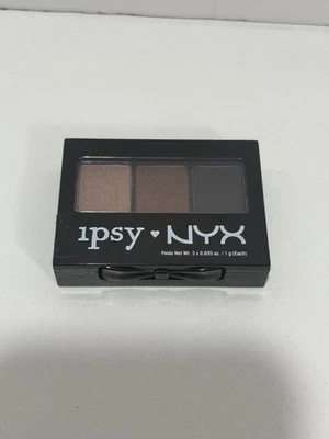 NEW ipsy x NYX 3 Color Eyeshadow Palette IPSYNYX01 Brown Black See Pictures - Image 1 of 4