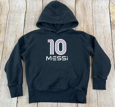 Lionel Messi Colección #10 Inter Fútbol Sudadera con Capucha Negra Juvenil Pequeña Foto 1 de 4
