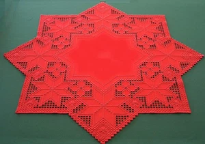 Hardanger Sterne 60cm , Handarbeit. - Picture 1 of 3