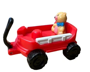 Fisher Price Little People ROSSO CARRO con ORSACCHIOTTO e stanza per 1 personaggio - Foto 1 di 6