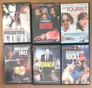 6 DVD MOVIES TOURIST BLOOD IN BLOOD OUT RUNNER WALKING TALL ROCKY 3 IRRESISTABLE - Picture 1 of 4