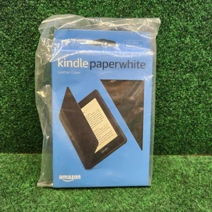 Amazon Kindle Paperwhite Leather Cover fits 10th Generation, Black NEW - Picture 1 of 2
