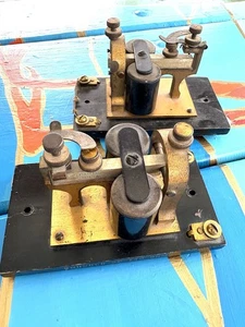 SOUNDER 3C 140 OHMS WESTERN ELECTRIC TELEGRAPH (2) PAIR Ca. 1920s - Picture 1 of 18